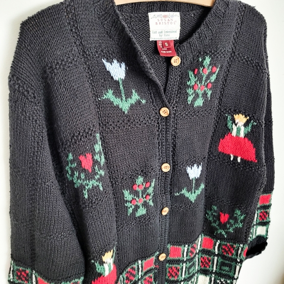 Vintage hand knit Susan Bristol sweater cardigan - Picture 4 of 7